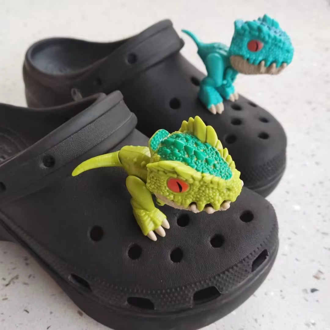 2pcs/Set 3D Dinosaur Design DIY Fashion Shoe Accessories, Shoe Charm Suitable For Clogs, Party Gift, Beach Accessories For Women Vacation Outfits
